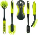 Scrub Brush Set, Long Handle Cleaning Brushes with Heavy Duty Bristles