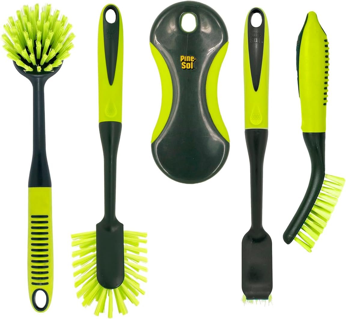 615jdu0T64L._AC_SL1500_.jpg Scrub Brush Set, Long Handle Cleaning Brushes with Heavy Duty Bristles - Image 1