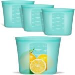 Reusable Silicone Food Storage Bags, 12 Pack Stand-Up Zip Lock Containers - Image 8