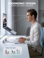 Aluminum Laptop Stand for Desk, Fits 10-17.3 Inch Notebooks - Image 3