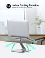 Aluminum Alloy Foldable Laptop Stand and Riser Holder for Desk - Image 3