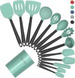 Silicone Kitchen Cooking Utensil Set, Heat Resistant, 14-Piece with Holder - Image 11