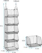 5-Tier Closet Hanging Organizer, Clothes Shelves with Hooks - Image 3