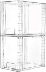 Stackable Clear Pantry Storage Drawers, 4 Pack, Large - Image 9