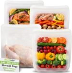 Reusable Silicone Food Storage Bags, 12 Pack Stand-Up Zip Lock Containers - Image 11