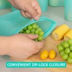 Reusable Silicone Food Storage Bags, 12 Pack Stand-Up Zip Lock Containers - Image 3