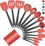 Silicone Kitchen Cooking Utensil Set, Heat Resistant, 14-Piece with Holder - Image 10