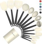 Silicone Kitchen Cooking Utensil Set, Heat Resistant, 14-Piece with Holder - Image 7