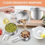 Stainless Steel Measuring Cups and Spoons Set, 20 Pieces with Leveler - Image 6