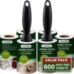 Extra Sticky Lint Rollers for Pet Hair, Lint Remover for Clothes & Couch