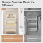 6-Shelf Hanging Closet Organizer, 2 Separable 3-Shelf Units - Image 5