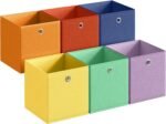 Foldable Storage Cubes, Set of 6 Odorless Fabric Storage Boxes - Image 9
