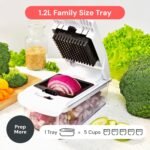 All-in-1 Vegetable Chopper & Spiralizer Kitchen Tool with Container - Image 6