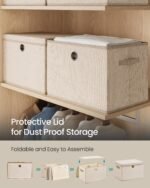 Foldable Storage Bins with Lids, Set of 3, 41 Quart Closet Organizers - Image 4