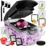 All-in-1 Vegetable Chopper & Spiralizer Kitchen Tool with Container - Image 12