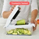 All-in-1 Vegetable Chopper & Spiralizer Kitchen Tool with Container - Image 8