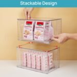 Stackable Clear Pantry Storage Drawers, 4 Pack, Large - Image 3