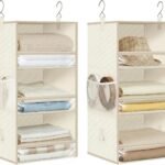 6-Shelf Hanging Closet Organizer, 2 Separable 3-Shelf Units