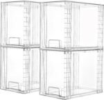 Stackable Clear Pantry Storage Drawers, 4 Pack, Large - Image 11