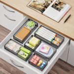 Desk Drawer Organizer Set, 5 Pack Mesh Storage Trays with Divider - Image 6