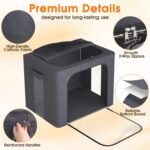 Metal Frame Fabric Clothes Storage Bins, Light Grey, 40L, 4 Pack - Image 8