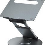 18-Inch Telescopic 360 Rotating Aluminum Laptop Stand for Desk, Grey