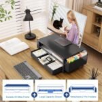 Computer Monitor Stand Riser with Drawer and 2 Pen Holders - Image 4
