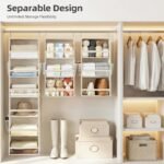 6-Shelf Hanging Closet Organizer, 2 Separable 3-Shelf Units - Image 3