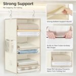 6-Shelf Hanging Closet Organizer, 2 Separable 3-Shelf Units - Image 4