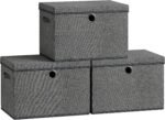 Foldable Storage Bins with Lids, Set of 3, 41 Quart Closet Organizers - Image 7