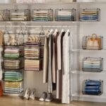 5-Tier Closet Hanging Organizer, Clothes Shelves with Hooks - Image 4