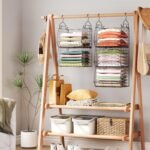5-Tier Closet Hanging Organizer, Clothes Shelves with Hooks - Image 7
