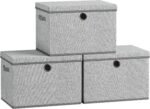 Foldable Storage Bins with Lids, Set of 3, 41 Quart Closet Organizers - Image 6